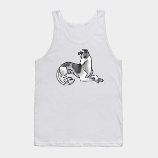 Dog - Greyhound - Black and White Tank Top